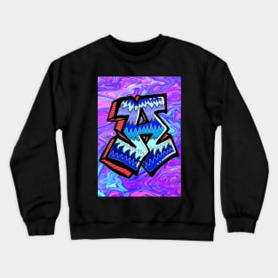 purple art a graffiti 1 Crewneck Sweatshirt